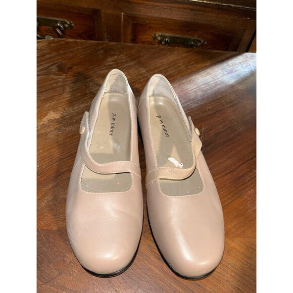P.W. Minor Classic Minimalist Comfort 91718 Taupe Mary Janes Comfort Ortho Shoes - Picture 2 of 4